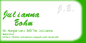 julianna bohm business card