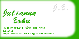 julianna bohm business card